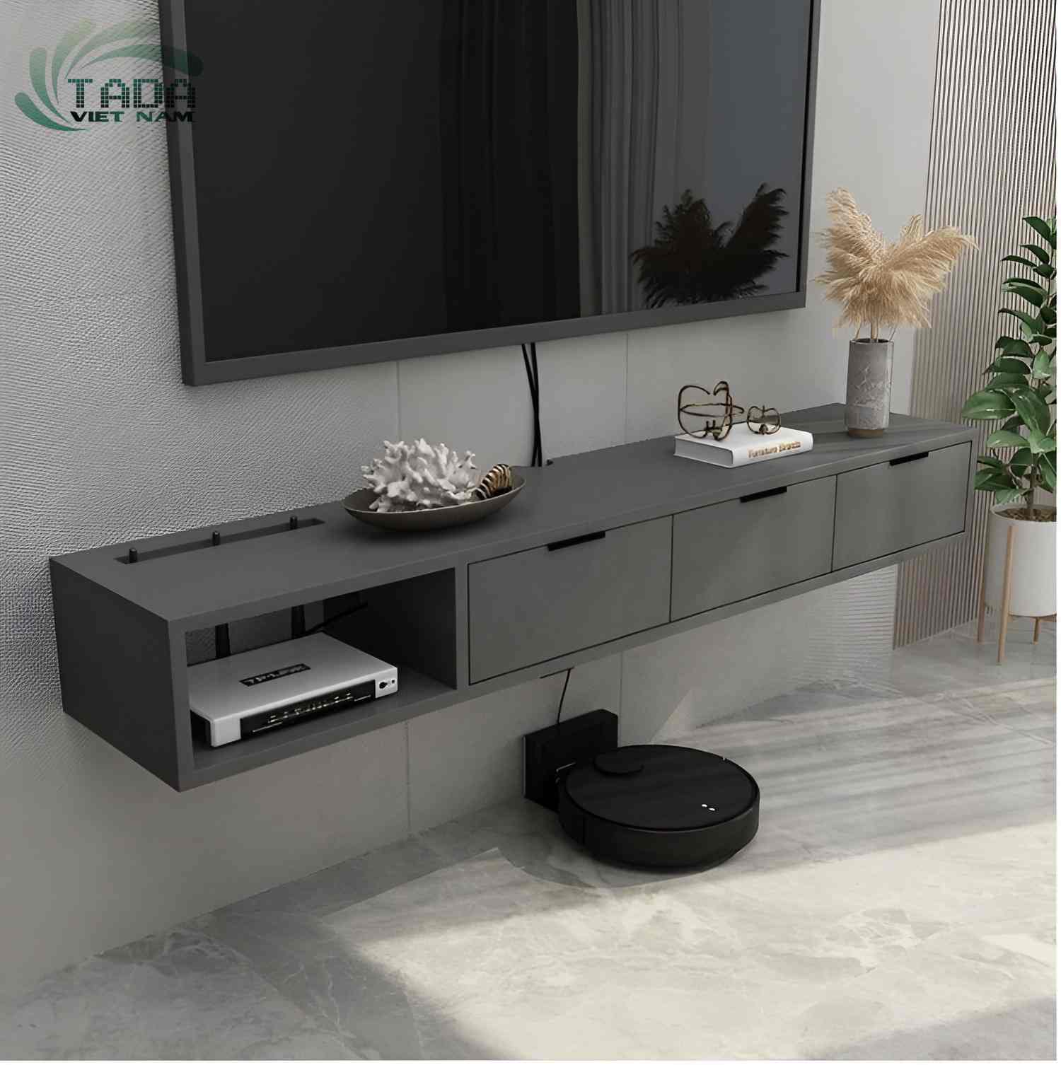 Kệ tivi treo tường hiện đại cho phòng khách, thương hiệu TADA Việt Nam TDTV90
