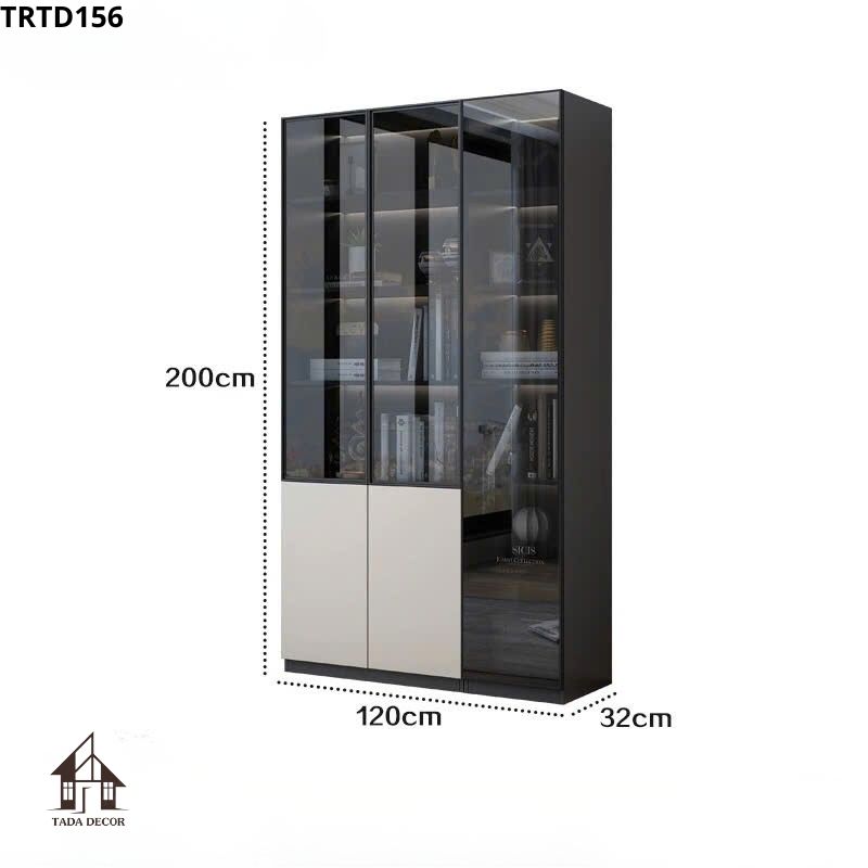 Không gian phòng khách lắp đặt tủ rượu TRTD156 đẹp tinh tế