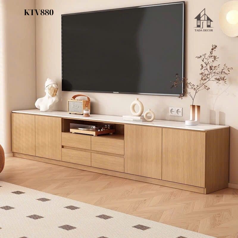 Mẫu kệ sàn tivi treo tường KTV809 tiện dụng phong cách tối giản