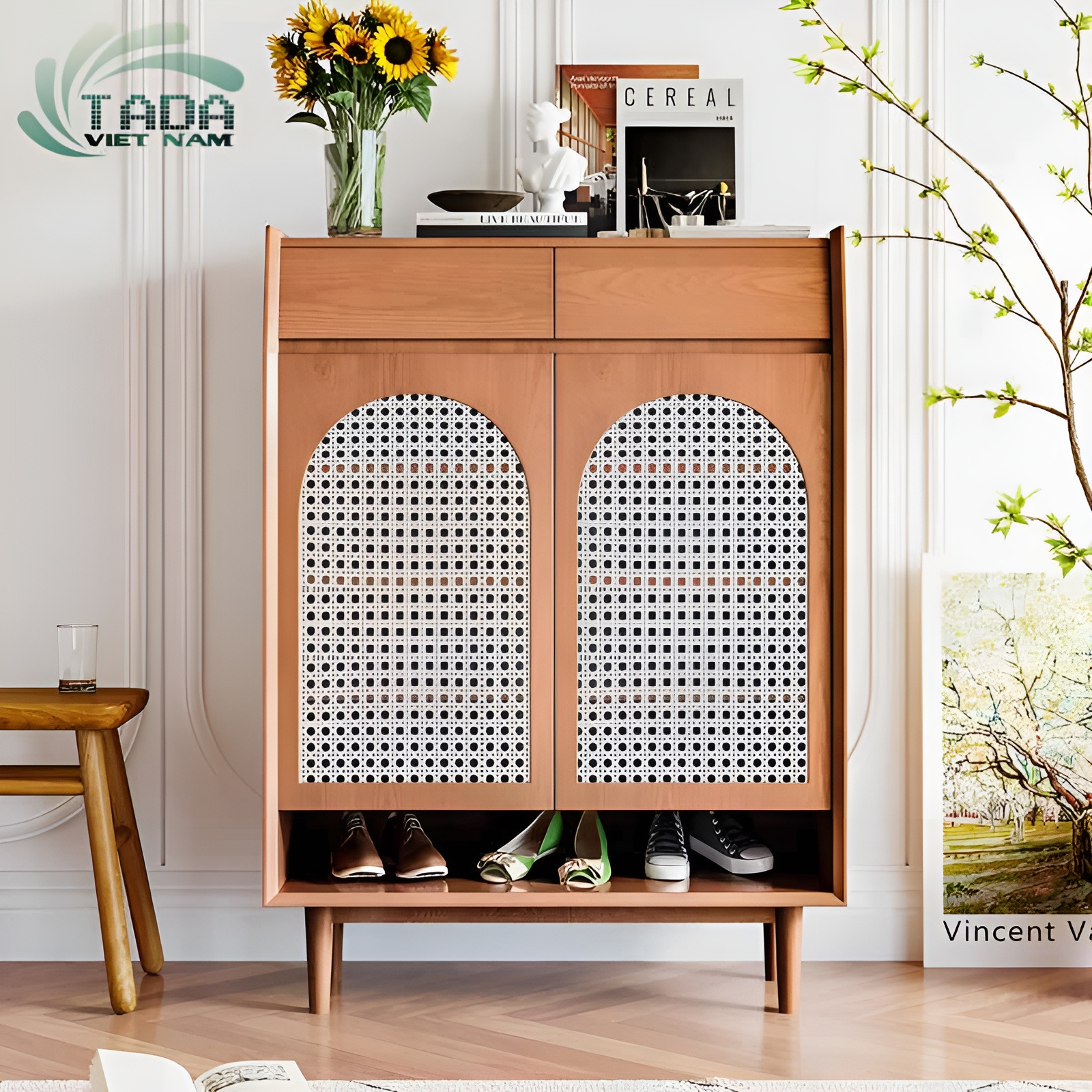 Tủ giày gỗ cao cấp phong cách hiện đại, TaDa Việt Nam TDTG20