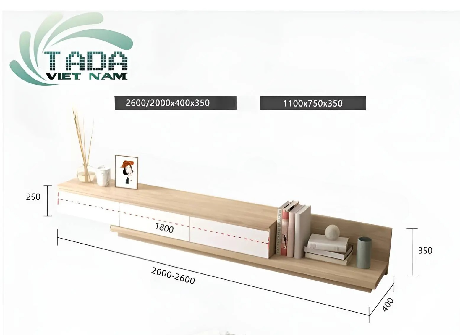 Kệ tivi để sàn di động TADA VIETNAM - TDTV2