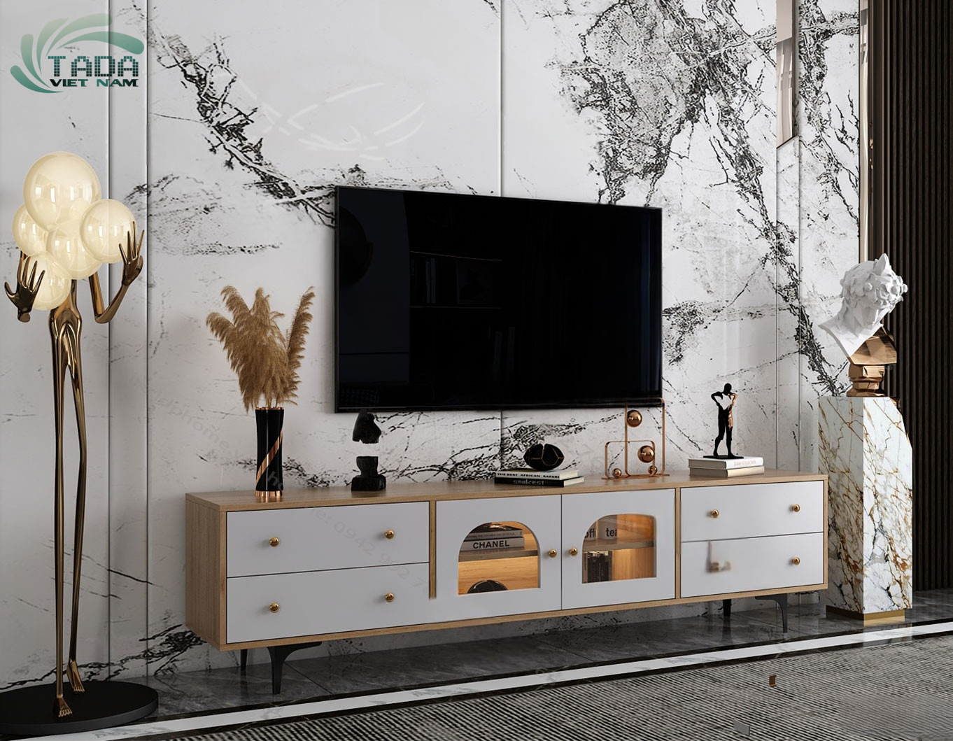 Kệ TV Thông Minh Đa Nhiệm: Giải Trí và Thẩm Mỹ Nội Thất TDTV104