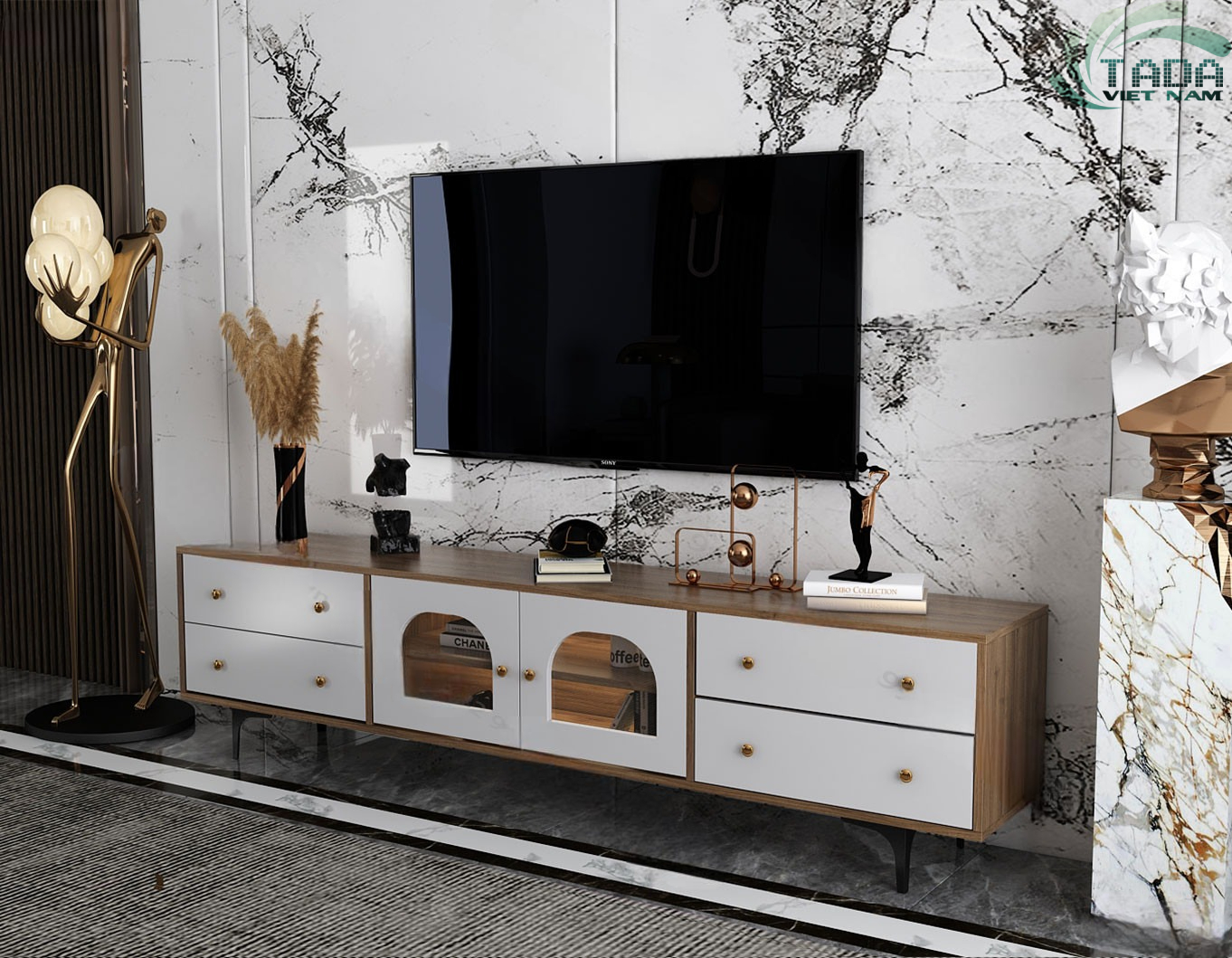 Kệ TV Thông Minh Đa Nhiệm: Giải Trí và Thẩm Mỹ Nội Thất TDTV104