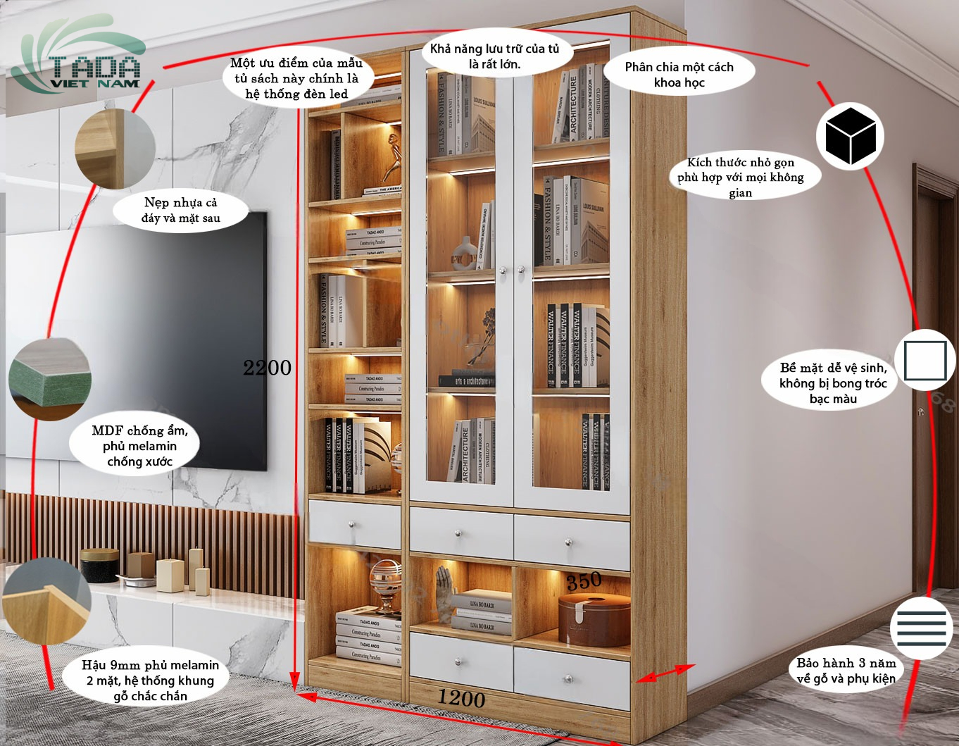 Kệ Sách Đa Năng - Sự Linh Hoạt Cho Mọi Không Gian, Thương hiệu TaDa Việt Nam TDKS18