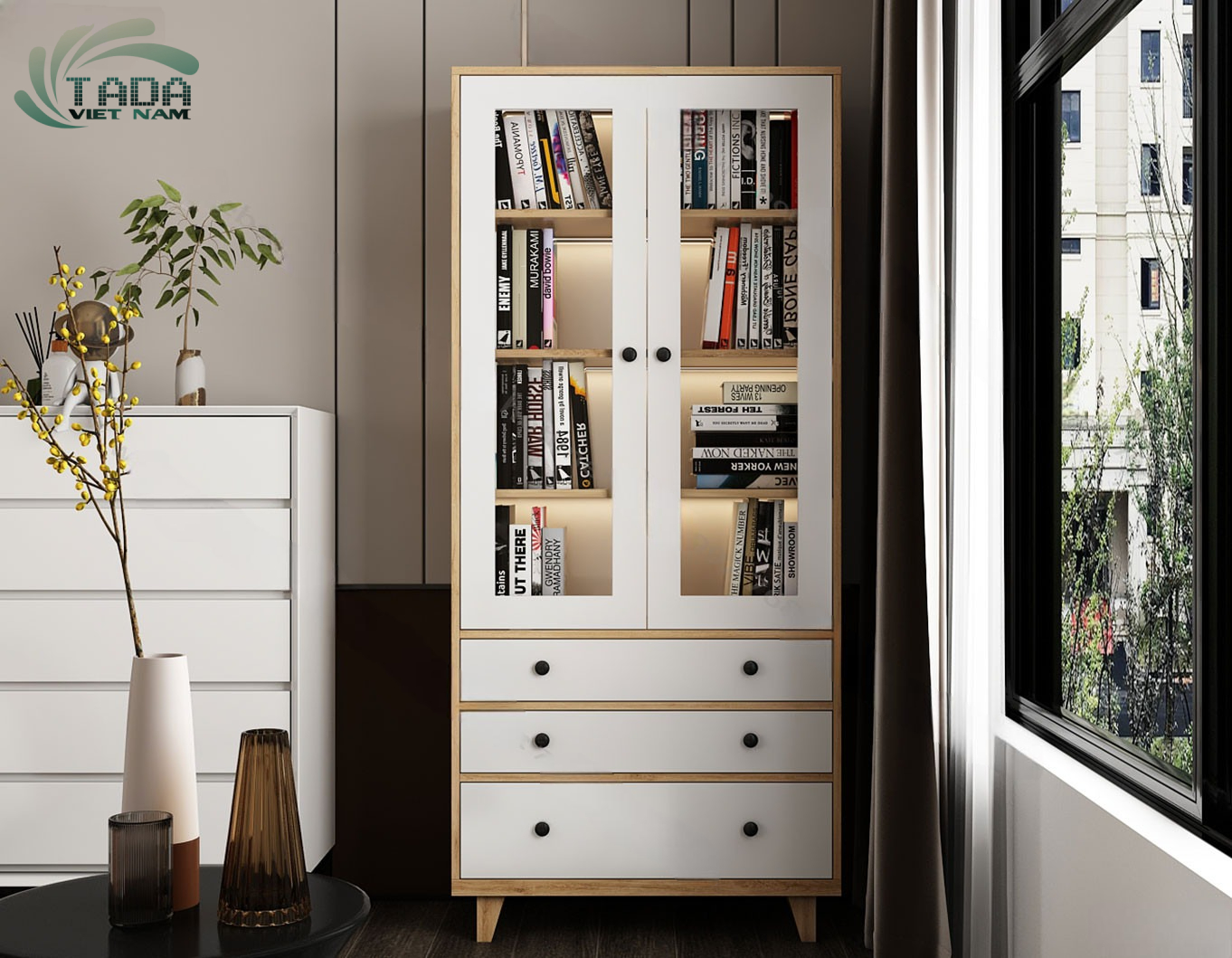 Tạo Nên Không Gian Trang Nhã với Kệ Sách Đẹp Đẽ, Thương hiệu TaDa Việt Nam TDKS19