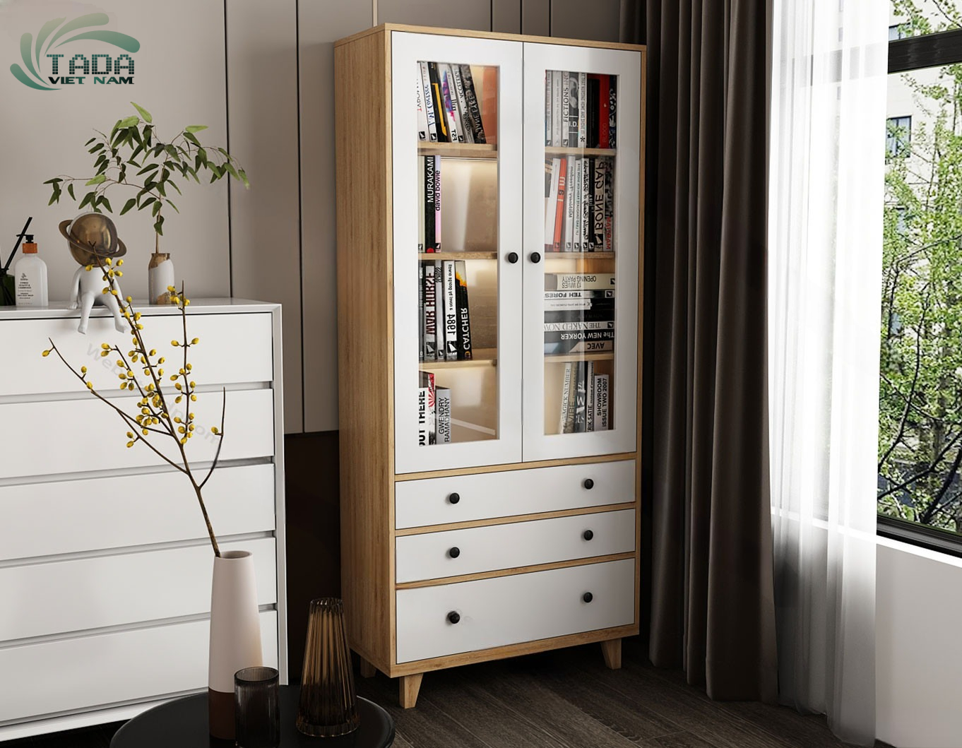 Tạo Nên Không Gian Trang Nhã với Kệ Sách Đẹp Đẽ, Thương hiệu TaDa Việt Nam TDKS19