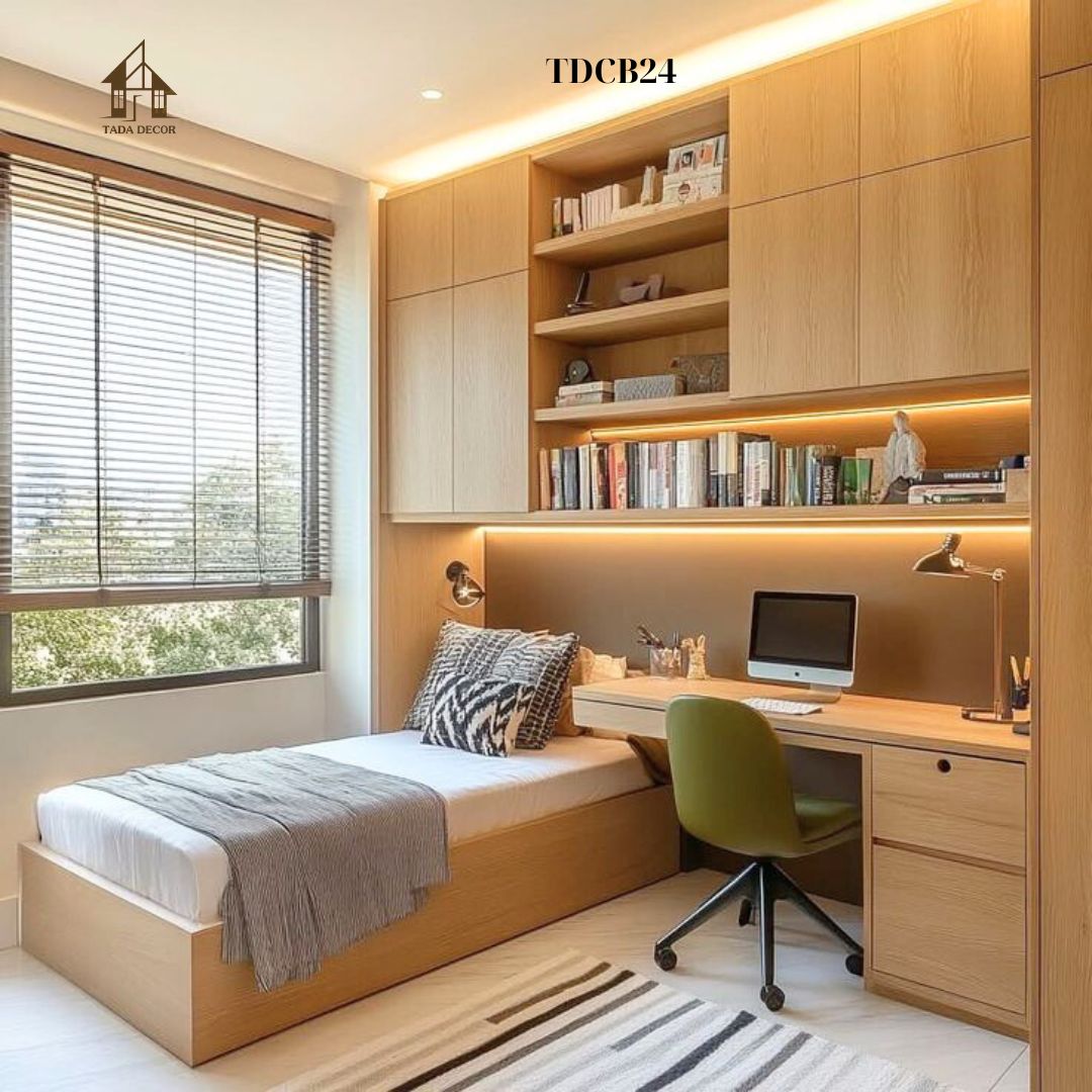 Combo nội thất phòng ngủ kết hợp không gian làm việc