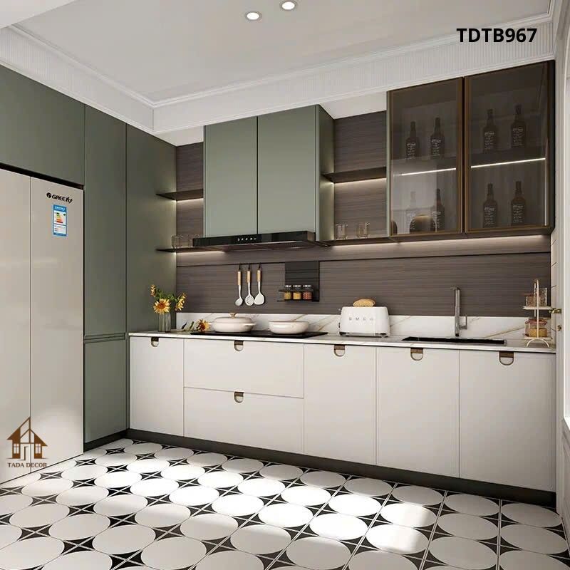 Chi tiết tủ bếp gỗ công nghiệp cao cấp chống ẩm