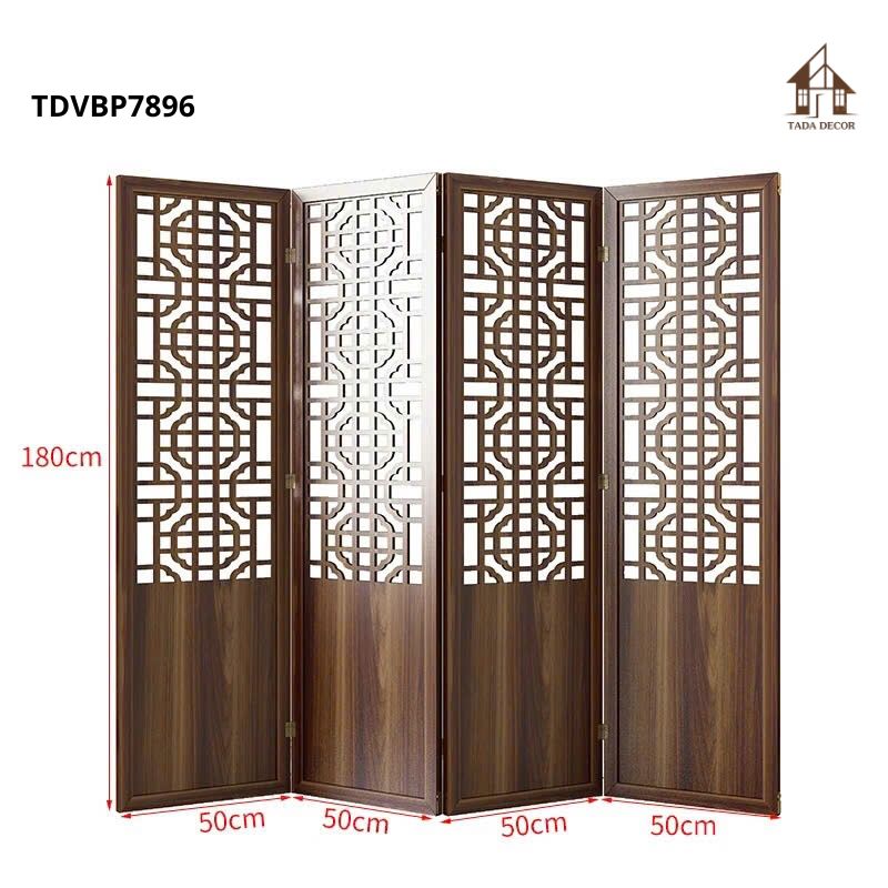 Vách ngăn bình phong CNC trang trí phong cách cổ điển Á Đông