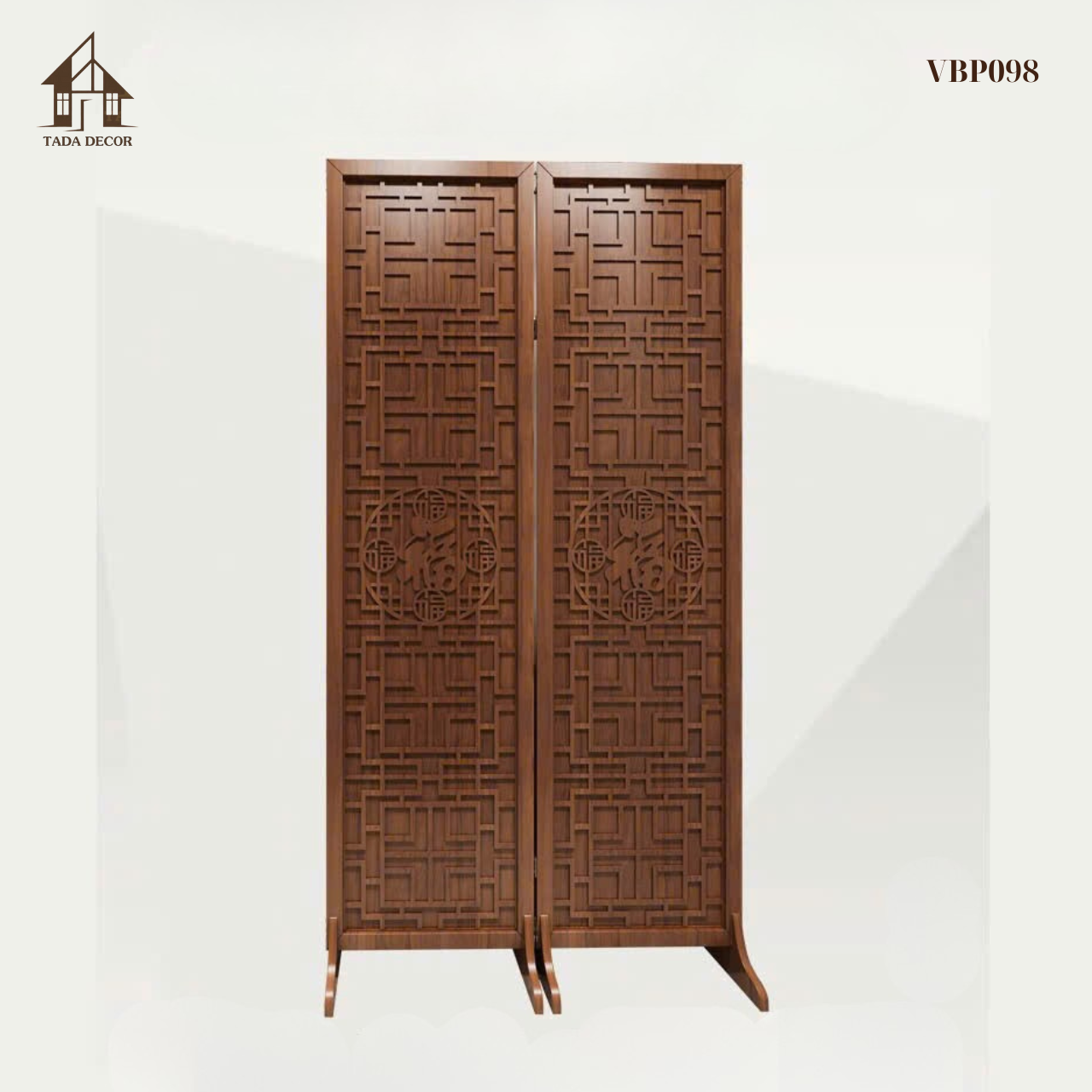 Không gian nội thất hiện đại với vách bình phong CNC mã VBP098 tinh tế