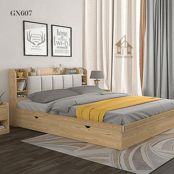 giường ngủ nhật tủ đựng đồ ngầm