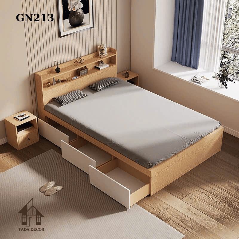 giường ngủ có tủ kéo