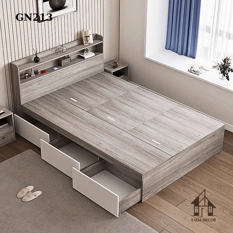 giường ngủ có tủ kéo