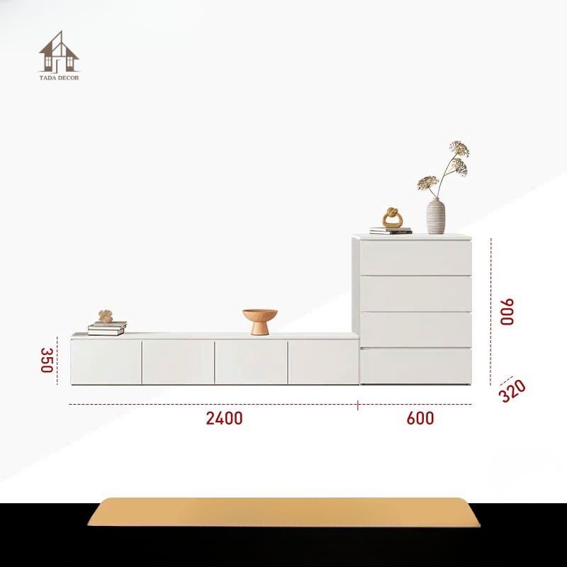 Chi tiết thiết kế kệ tivi để sàn KTV809 chất liệu gỗ MDF cao cấp