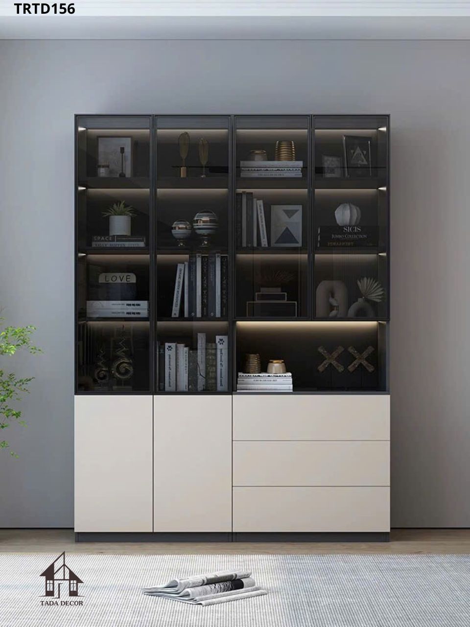 Hình ảnh tủ trưng bày rượu TRTD156 thiết kế hiện đại