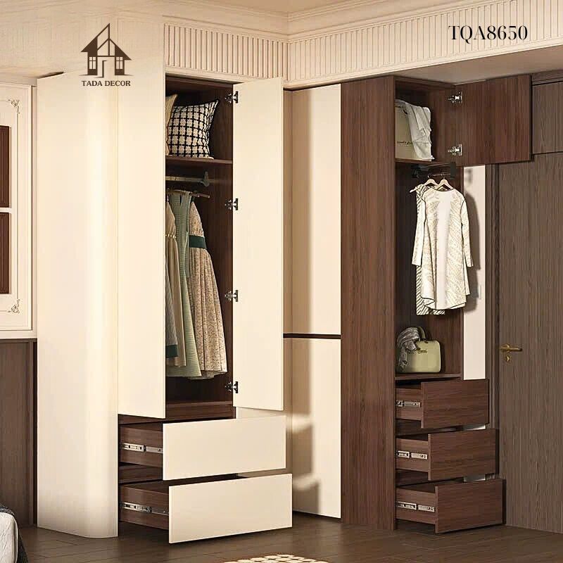 Tủ quần áo chữ L hiện đại