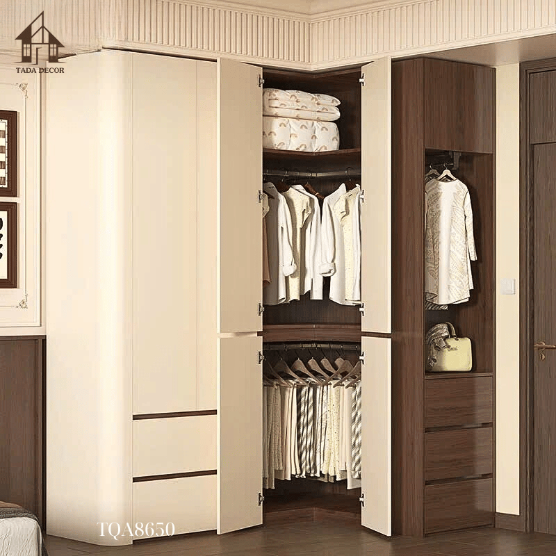Tủ quần áo chữ L hiện đại