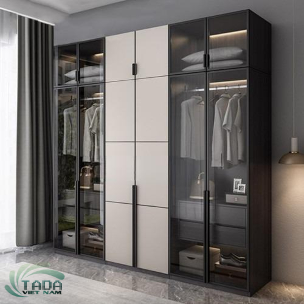 Thiết Kế Độc Đáo với Tủ Quần Áo Gỗ Công Nghiệp Có Cánh Kính TDTA3