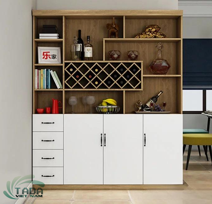Tủ rượu kết hợp ngăn phòng khách thương hiệu TaDa Việt Nam TDDN6