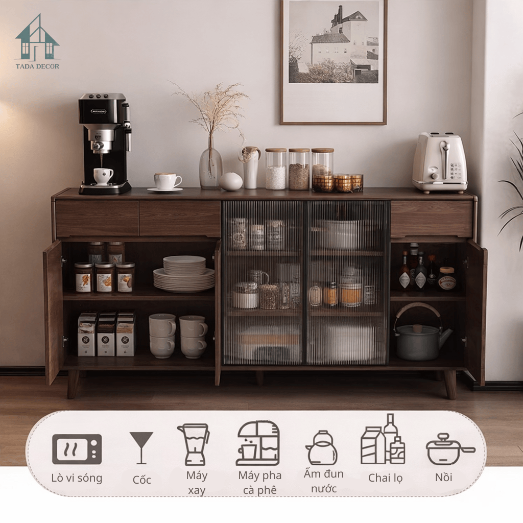 tủ bếp lưu trữ đa năng