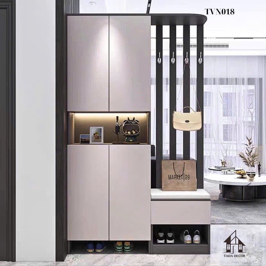 Tủ đựng giày phối vách ngăn