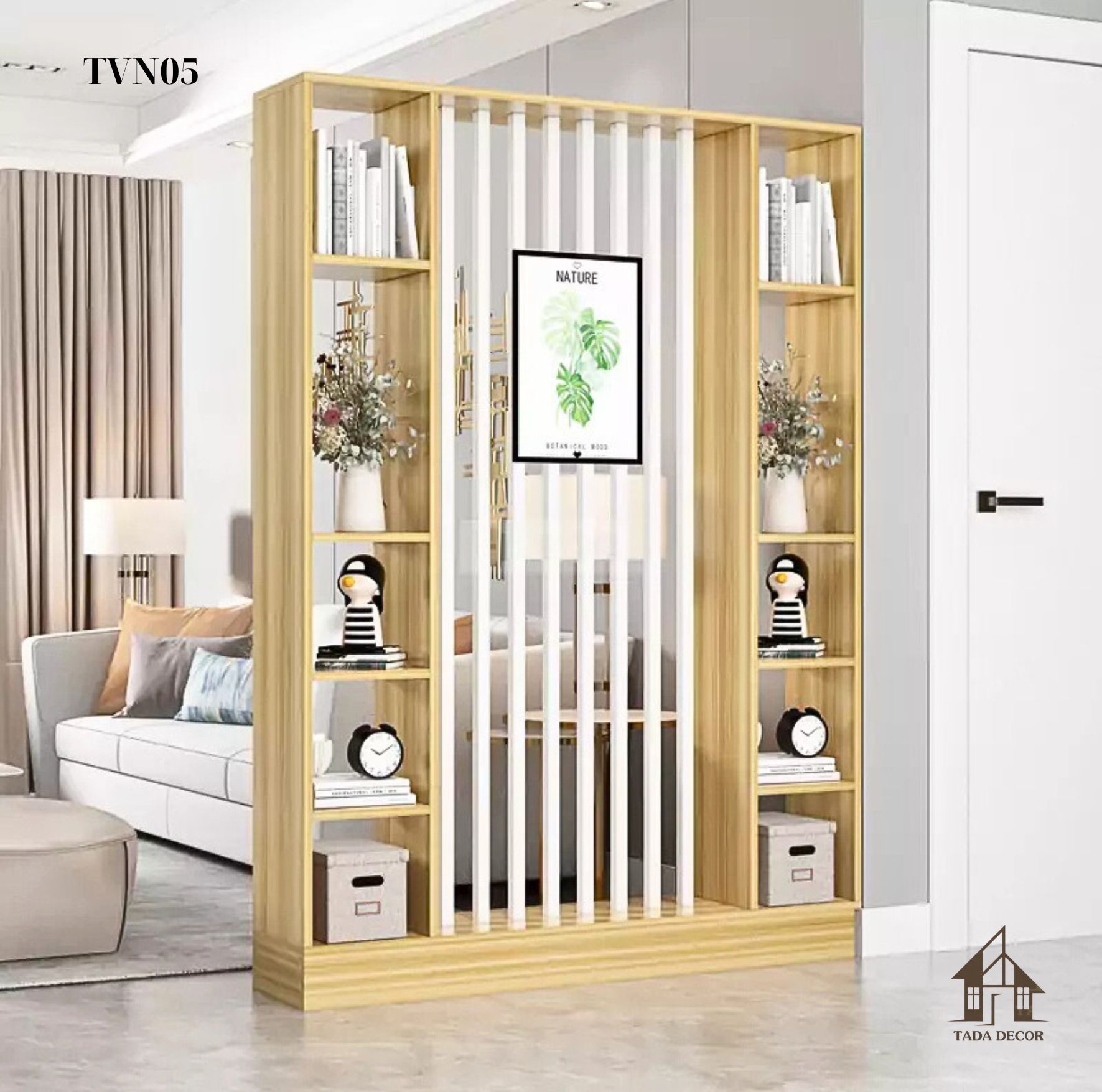 Tủ vách ngăn phòng khách nhà bếp