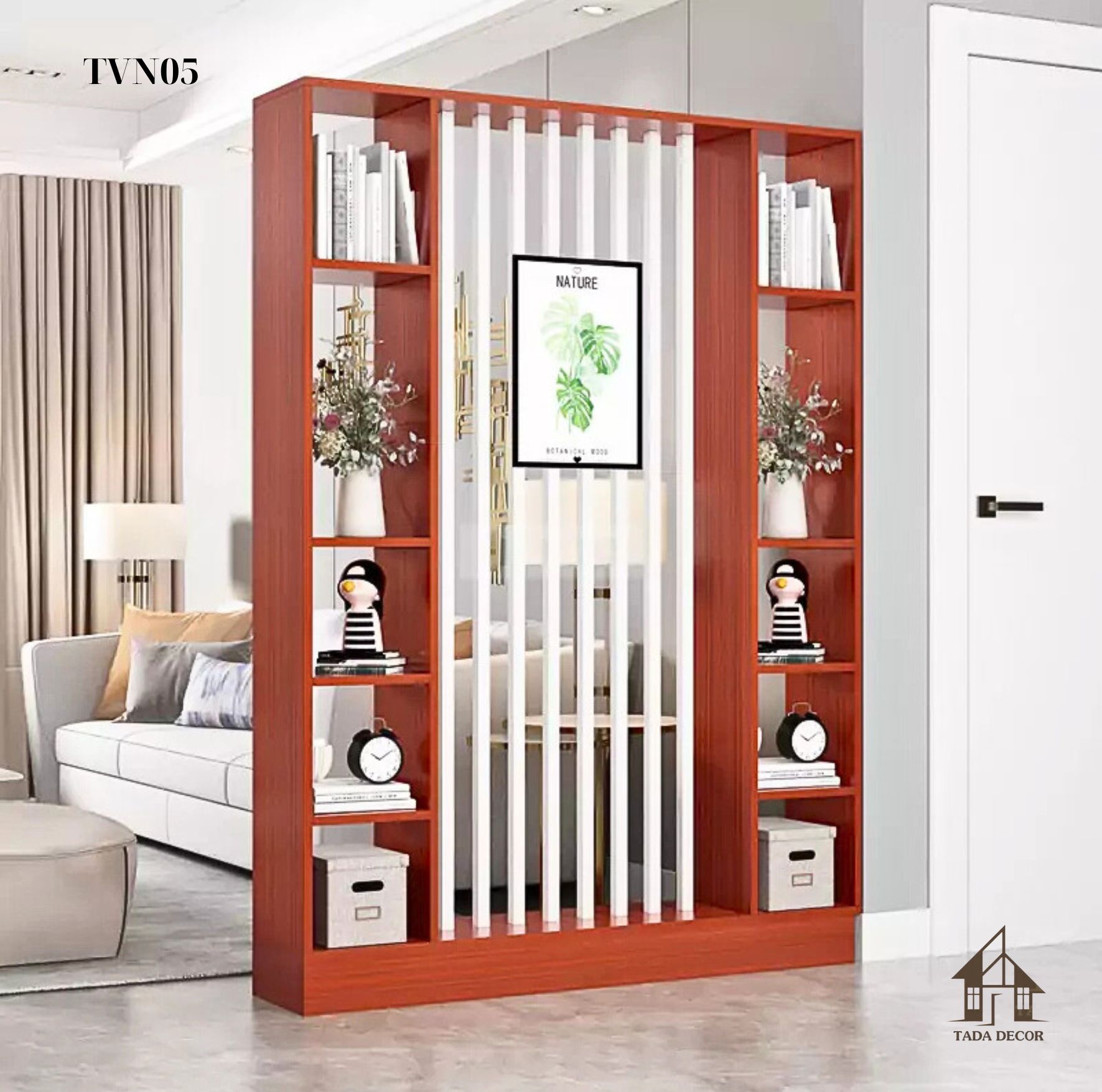 Tủ vách ngắn phòng tinh tế