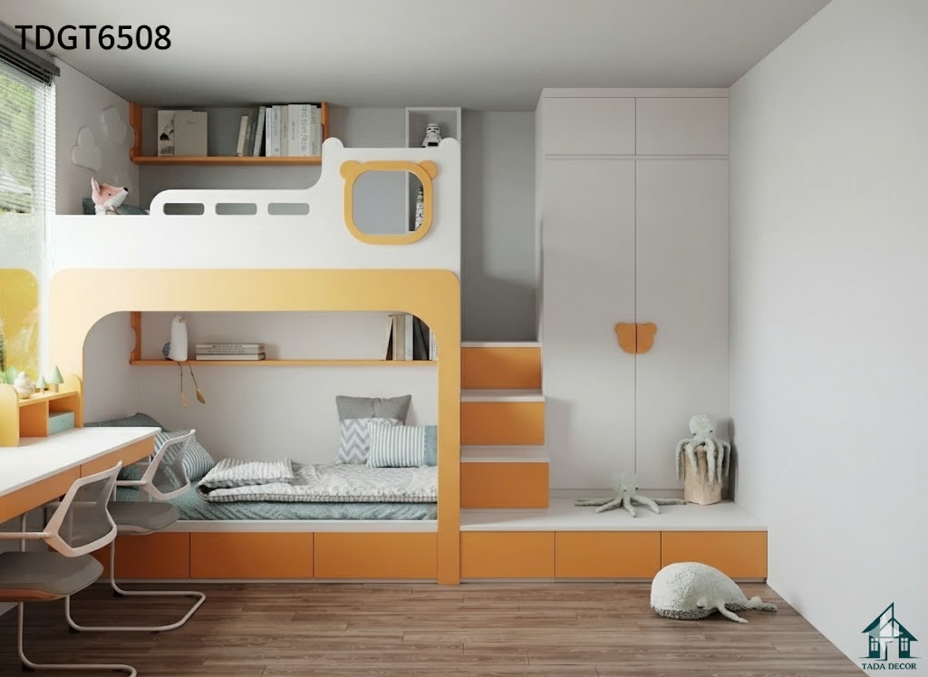 Giường tầng dễ thương cho bé