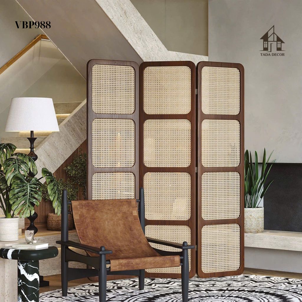 Vách mây mắt cáo màu óc chó VBP988 thiết kế tinh tế, mang đến vẻ đẹp sang trọng và gần gũi cho không gian sống hiện đại.