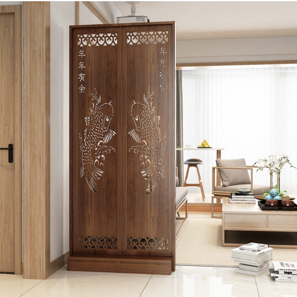 Vách bình phong cá chép có chân đế gỗ, MDF thương hiệu TADA Việt Nam TDVN10