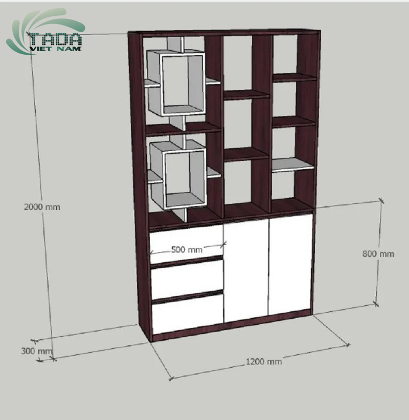 Tủ đa năng ngăn phòng thương hiệu TaDa Việt Nam TDDN4