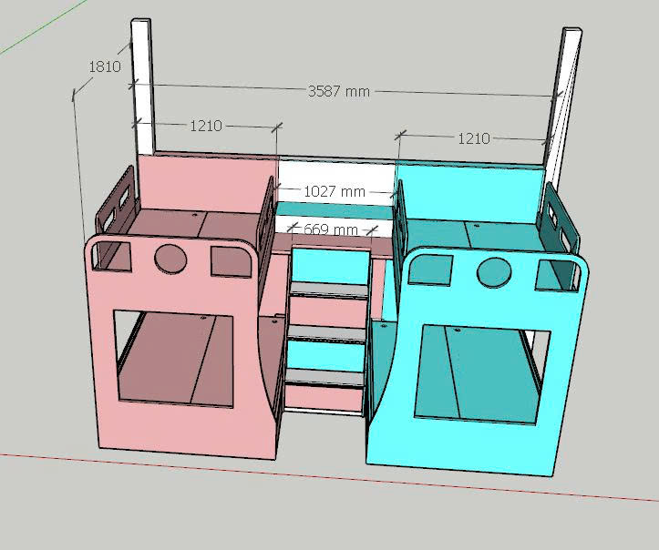 Giá để sách kết hợp bàn học