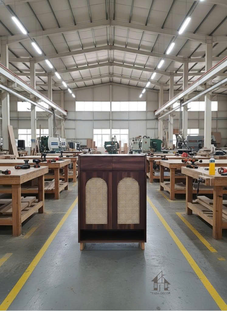 tủ giày thông minh cánh mây gỗ công nghiệp hiện đại tại xưởng TADA