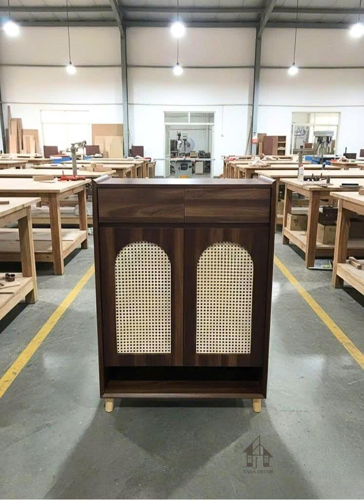 mẫu tủ giày dép hiện đại thiết kế cánh mây thoáng khí đẹp tinh tế