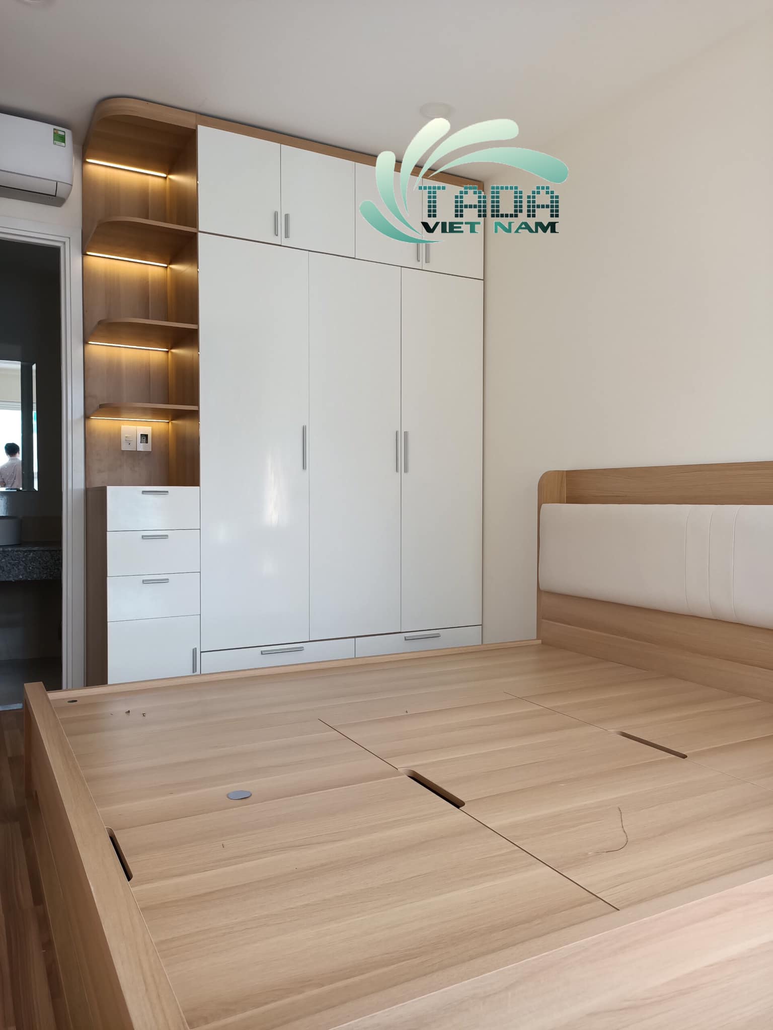 3D - THỰC TẾ COMBO NỘI THẤT TOÀN NHÀ MÀU VÂN SỒI NHÀ ANH TÍN - Q8, SG