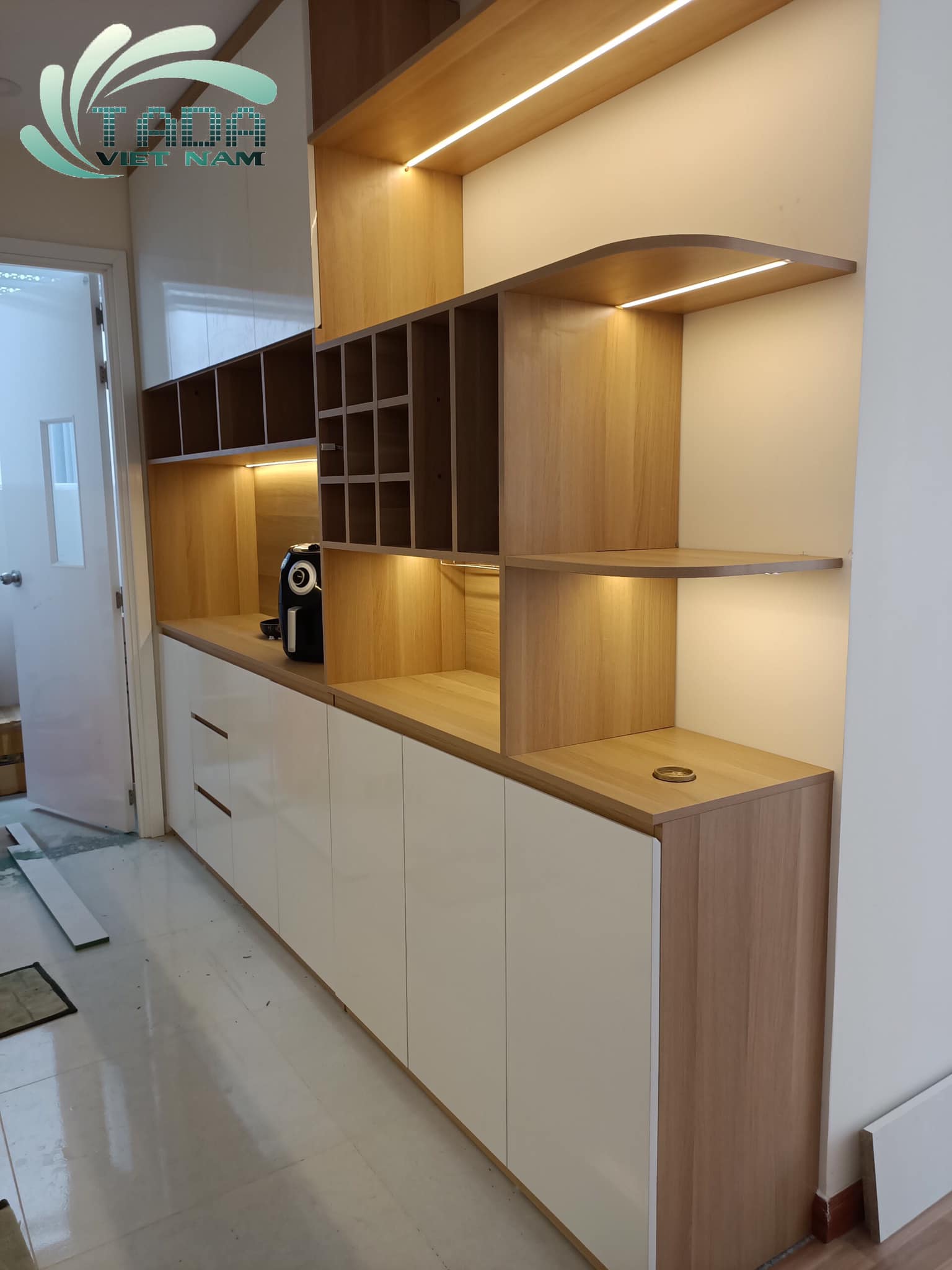 3D - THỰC TẾ COMBO NỘI THẤT TOÀN NHÀ MÀU VÂN SỒI NHÀ ANH TÍN - Q8, SG