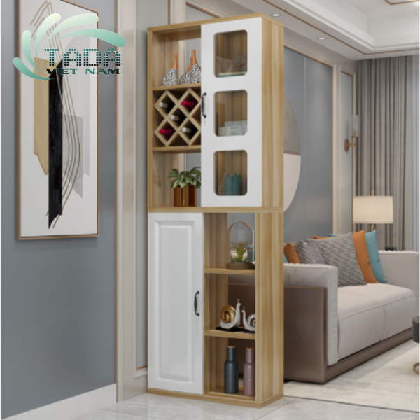 Tủ rượu kết hợp vách ngắn gỗ MDF thương hiệu TADA VIETNAM- TD1619
