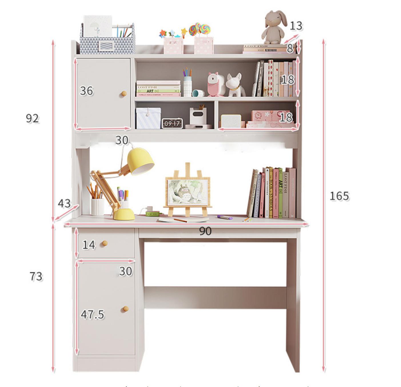 Bàn học 90cm liền giá sách, chất liệu gỗ MDF ,thương hiệu TADA VIỆT NAM- TDBH7