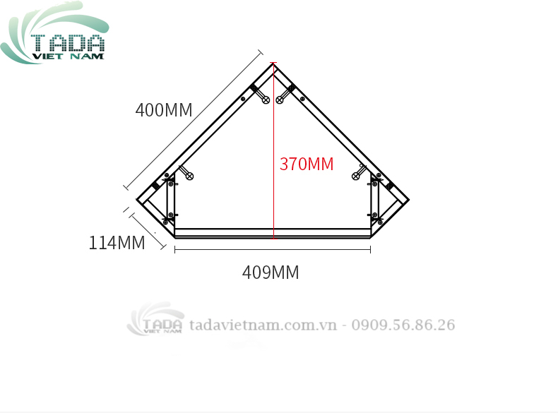 Tủ rượu góc, phòng khách đẹp, chất liệu gỗ MDF thương hiệu TADA- TDTR10