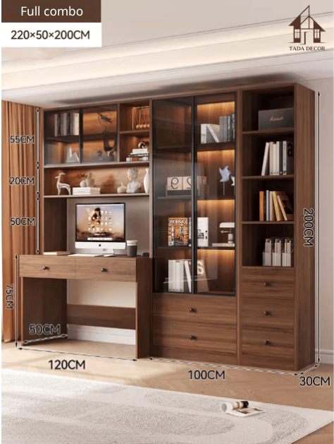 bàn học kèm tủ chứa đồ tiện lợi TADA