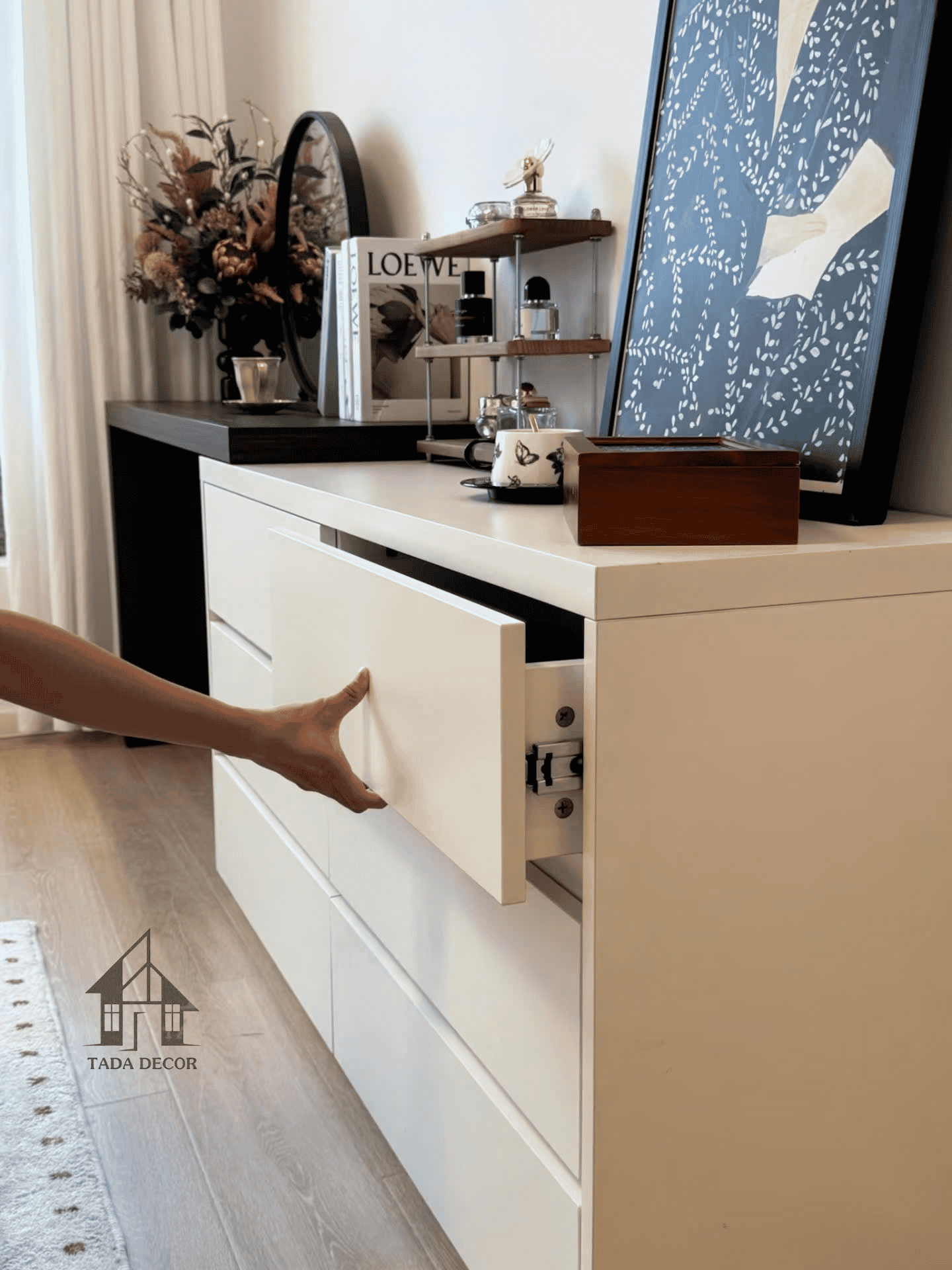 bàn trang điểm gỗ mdf bền và đẹp TADA