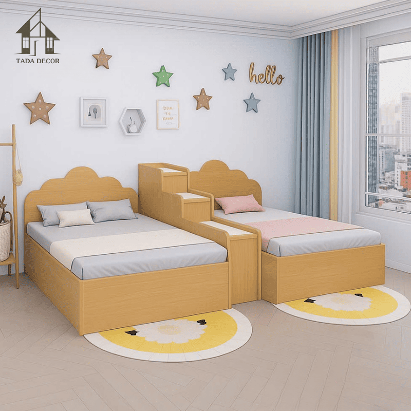 giường hình đám mây cho bé