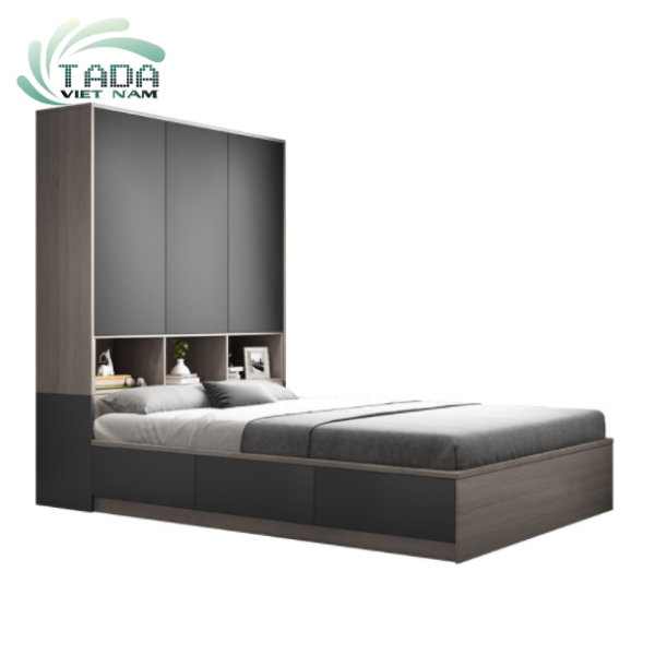 Giường ngủ đẹp tích hợp tủ đựng đồ TD3012