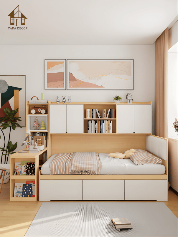 giường kèm tủ và bàn học đa năng TADA