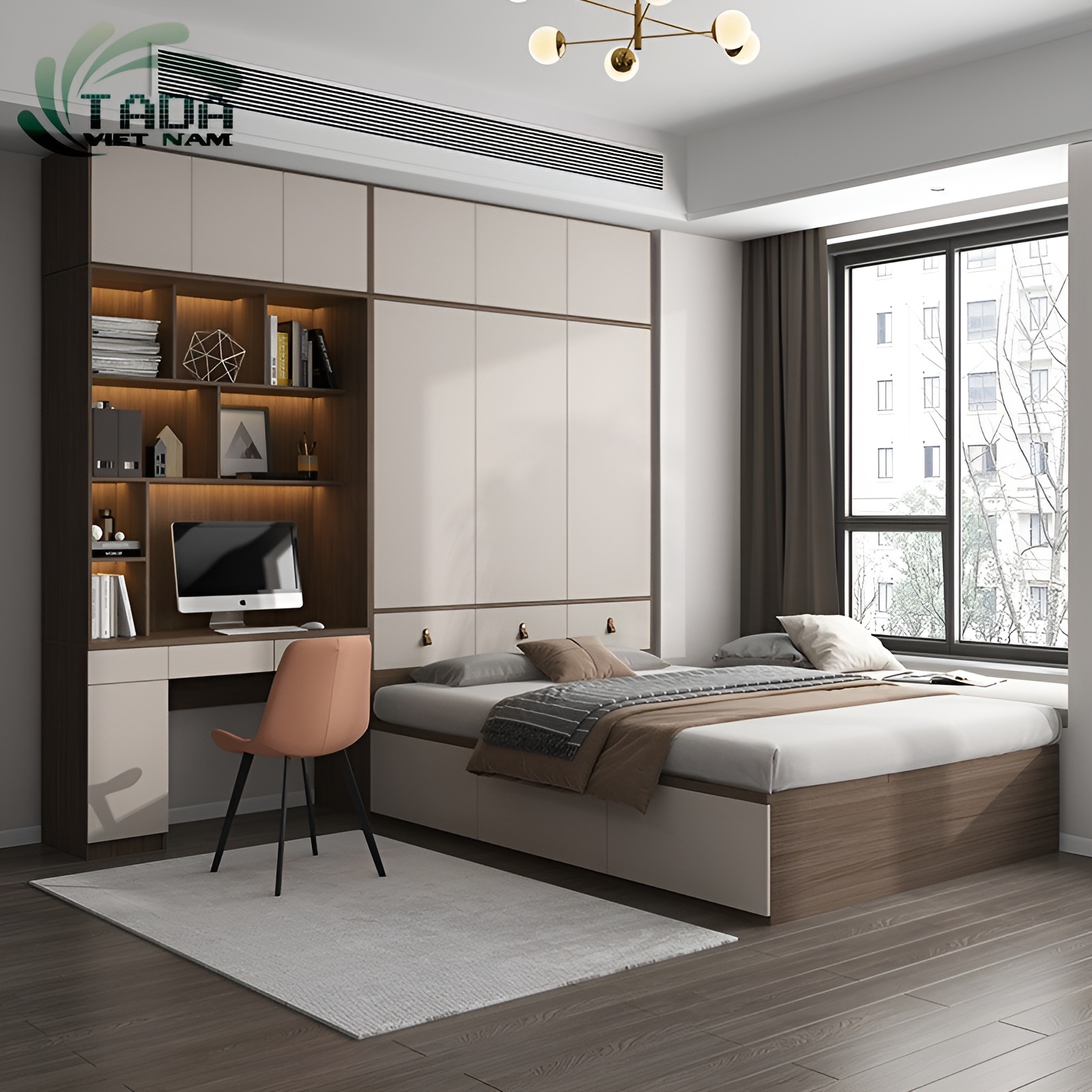 Tủ kết hợp giường tích hợp nhiều tiện ích, thương hiệu TaDa Việt Nam TD3184