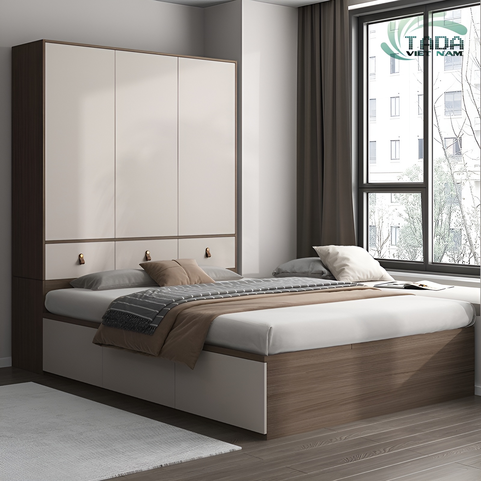 Tủ kết hợp giường tích hợp nhiều tiện ích, thương hiệu TaDa Việt Nam TD3184