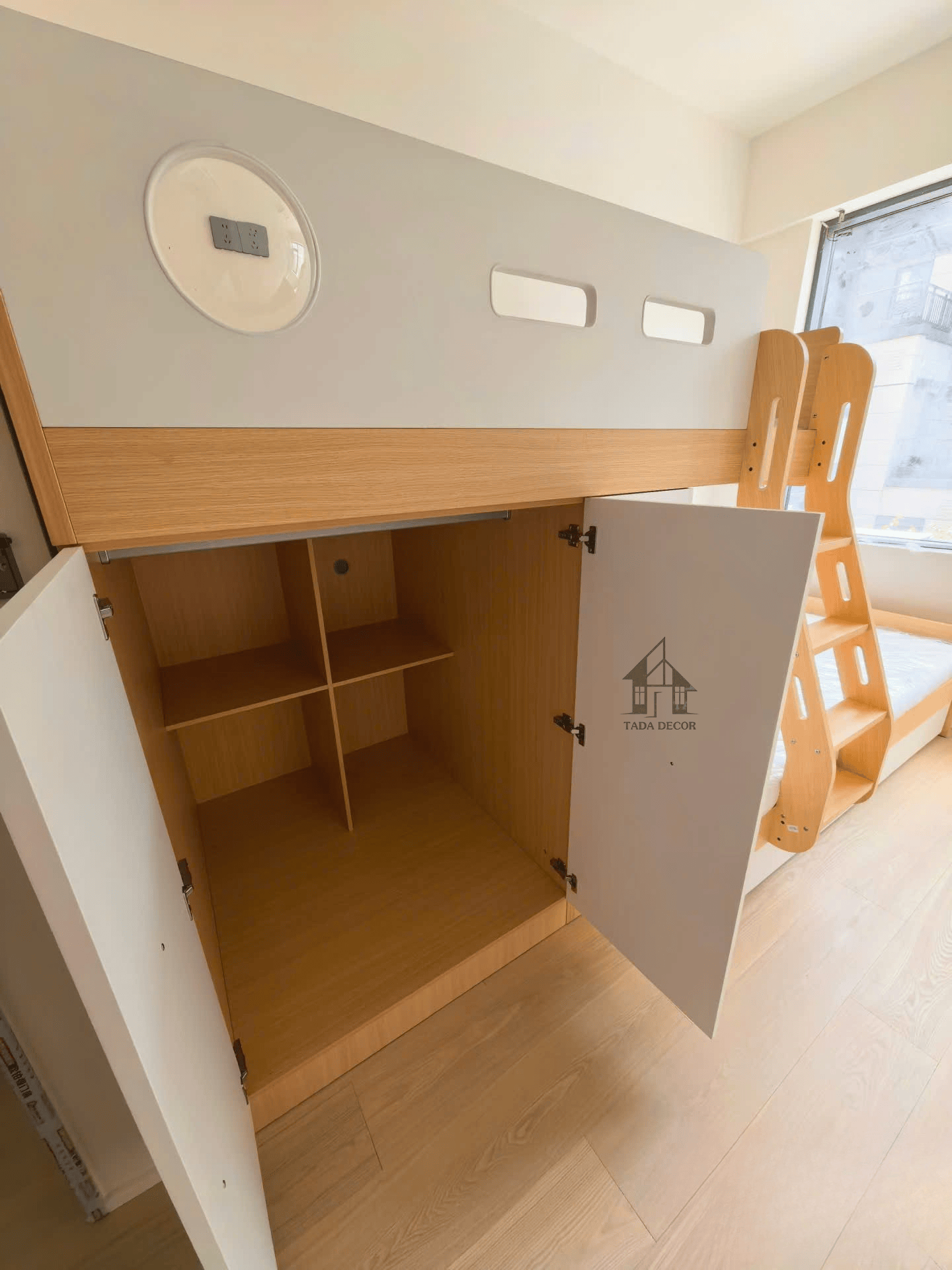 giường tầng kèm tủ cho bé