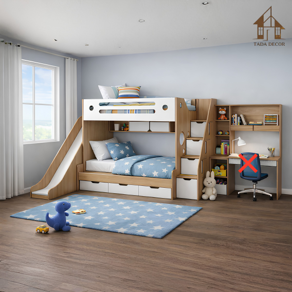 giường tầng cầu trượt cho bé TADA