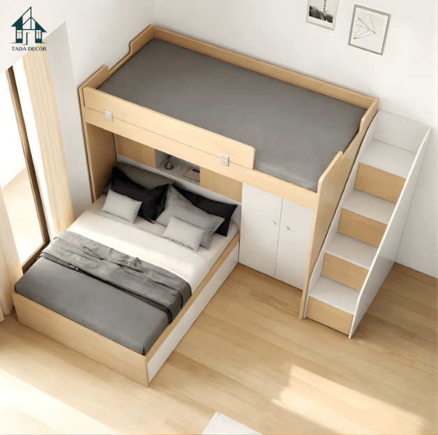 giường tầng kèm tủ và bàn học TADA