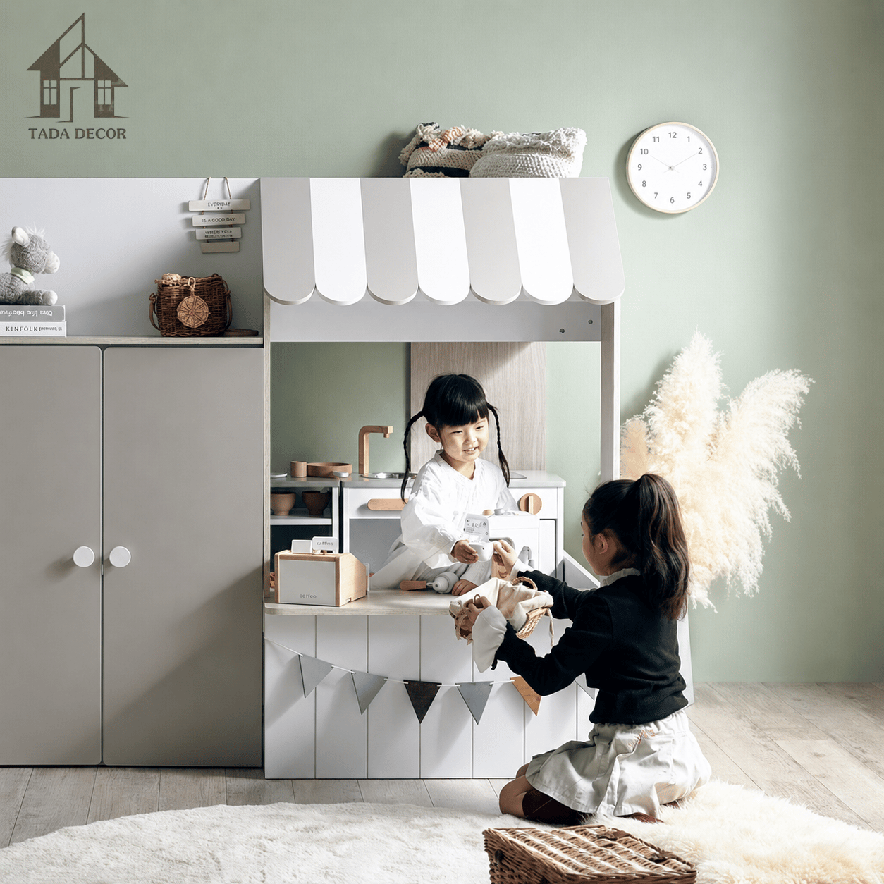 giường tầng tích hợp khu đồ chơi cho bé TADA